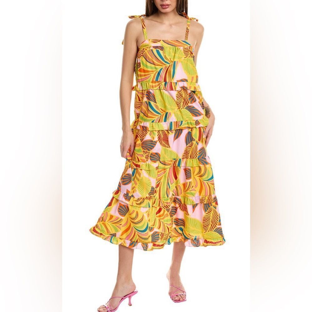 Flora Bea NYC Carey Dress Multicolor Maxi Dress size Medium